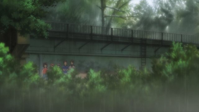 Rain shelter railway bridge